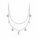 Серебряное колье SOKOLOV 94070155-91 с фианитом и эмалью
