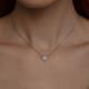 Серебряное колье SOKOLOV 94070215-91 с фианитом