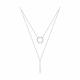 Серебряное колье SOKOLOV 94070675-91 с фианитом