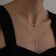 Серебряное колье SOKOLOV 94070675-91 с фианитом