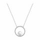 Серебряное колье SOKOLOV 94070762-91 с фианитом и жемчугом