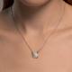 Серебряное колье SOKOLOV 94070841-91 с фианитом