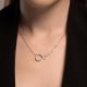 Серебряное колье SOKOLOV 94070866-91 с фианитом