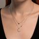 Серебряное колье SOKOLOV 94070894-91 с фианитом