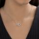 Серебряное колье SOKOLOV 94071230-91 с фианитом