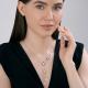 Серебряное колье SOKOLOV 94071345 с фианитом и эмалью