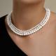 Серебряное колье SOKOLOV 94071392 с фианитом и жемчугом