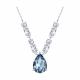 Серебряное колье SOKOLOV 94071444 с фианитом и ювелирным кристаллом