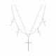 Серебряное колье-крест SOKOLOV с фианитом 94071452
