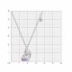 Серебряное колье SOKOLOV 94071537 с фианитом и эмалью