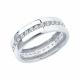 Серебряное обручальное кольцо 5 мм SOKOLOV с фианитом 94110026-91