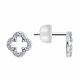Серебряные серьги Diamant 94122019892 с фианитом