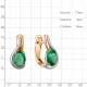 Золотые серьги AQUAMARINE 942347ки с изумрудом