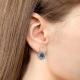Золотые серьги AQUAMARINE 943346кс с бриллиантом и сапфиром