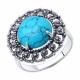 Кольцо из черненого серебра Diamant 95-310-00856-1 с бирюзой