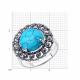 Кольцо из черненого серебра Diamant 95-310-00856-1 с бирюзой