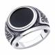 Кольцо из чернёного серебра SOKOLOV с шпинелью 95010175