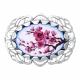 Серебряная брошь Золотые узоры 96-04-0004-17 с финифтью