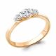 Золотое кольцо AQUAMARINE 961746к с бриллиантом