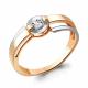 Золотое кольцо AQUAMARINE 963079к с бриллиантом