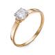 Золотое помолвочное кольцо КЮЗ Del'ta  с фианитом D117910