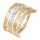 Золотое кольцо с алмазной гранью КЮЗ Del'ta D210704