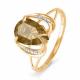 Золотое кольцо КЮЗ Del'ta D310227 с фианитом и раухтопазом