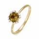 Золотое кольцо КЮЗ Del'ta D310288 с фианитом и раухтопазом