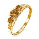 Золотое кольцо КЮЗ Del'ta D312976 с фианитом и раухтопазом