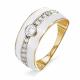 Золотое кольцо КЮЗ Del'ta D910122 с фианитом и эмалью