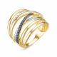 Золотое кольцо КЮЗ Del'ta DБР111451л с бриллиантом и чёрным бриллиантом
