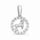 Серебряная подвеска Знак зодиака Овен КЮЗ Del'ta с фианитом Dс035795