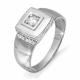 Серебряное кольцо КЮЗ Del'ta Dс040206 с фианитом