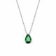 Серебряное колье КЮЗ Del'ta Dс070281 с фианитом и кварцем