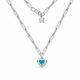 Серебряное колье КЮЗ Del'ta Dс0705140 с фианитом и эмалью