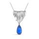 Серебряное колье КЮЗ Del'ta Dс071228 с фианитом и кварцем