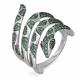 Серебряное кольцо КЮЗ Del'ta Dс113455 с фианитом и кварцем