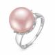 Серебряное кольцо КЮЗ Del'ta Dс116802 с фианитом и жемчугом