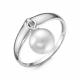 Серебряное кольцо КЮЗ Del'ta Dс116875 с фианитом и жемчугом