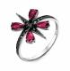 Серебряное кольцо КЮЗ Del'ta Dс117614 с фианитом и кварцем