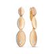 Серьги из золочёного серебра КЮЗ Del'ta Dс1200182пз с фианитом