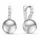 Серебряные серьги КЮЗ Del'ta Dс125927 с фианитом