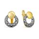 Серьги из лимонного серебра КЮЗ Del'ta Dс128967пзж с фианитом