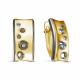 Серьги из лимонного серебра КЮЗ Del'ta Dс129988пзж с фианитом