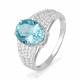 Серебряное кольцо КЮЗ Del'ta Dс310836 с фианитом и кварцем