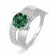 Серебряное кольцо КЮЗ Del'ta Dс311306 с фианитом и кварцем