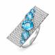 Серебряное кольцо КЮЗ Del'ta Dс311375 с фианитом и кварцем
