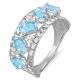 Серебряное кольцо КЮЗ Del'ta Dс311564 с фианитом и кварцем
