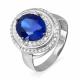 Серебряное кольцо КЮЗ Del'ta Dс312130 с фианитом и кварцем