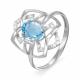 Серебряное кольцо КЮЗ Del'ta Dс312889 с фианитом и кварцем